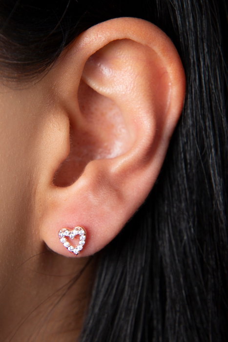 Heliophilia Silver Pendientes de Plata de Ley 925 en Oro Rosa